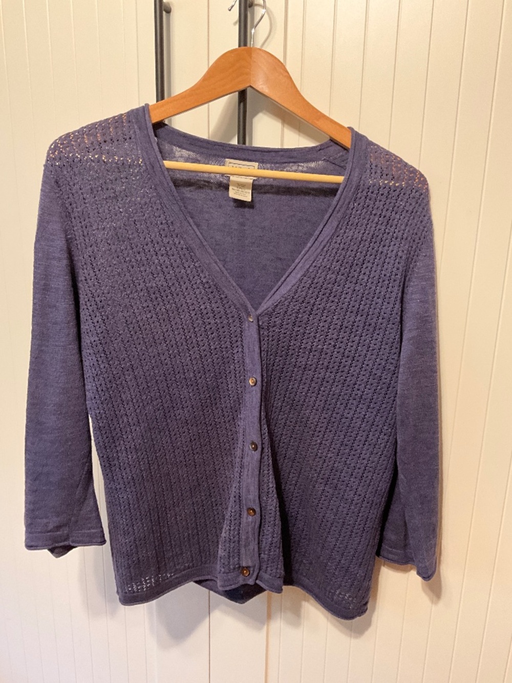 LLBean vintage Indigo Cardigan